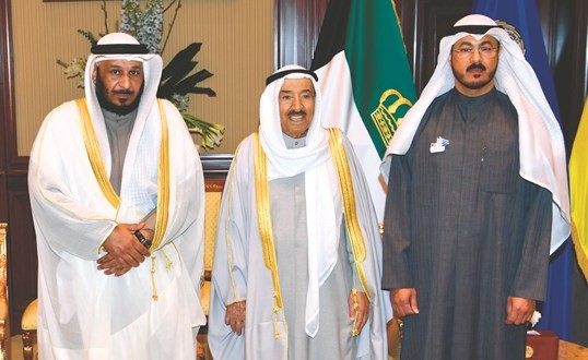  صاحب السمو الأمير الشيخ صباح الأحمد خلال استقباله سعد الخراز﻿