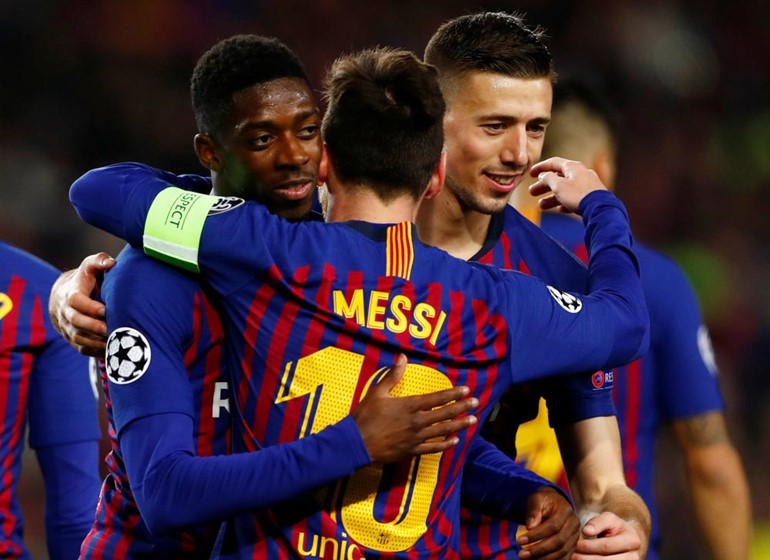بالخمسة.. برشلونة يتأهل وميسي يتألق