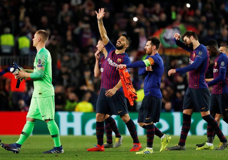بالخمسة.. برشلونة يتأهل وميسي يتألق