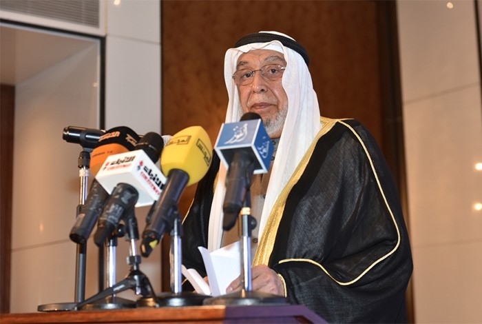 د. خالد المذكور يلقي كلمته في الحفل  (محمد هنداوي)