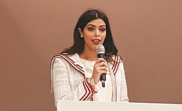 الشيخة فضيلة الصباح تلقي كلمة نيابة عن الشيخة د.سعاد الصباح﻿