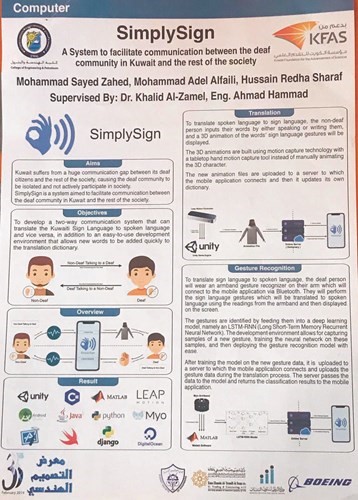 خريجو «هندسة الكمبيوتر» ابتكروا مشروع «simply sign»