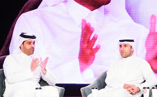 الشيخ محمد بن عبدالله آل ثاني والشيخ ناصر مبارك الصباح﻿