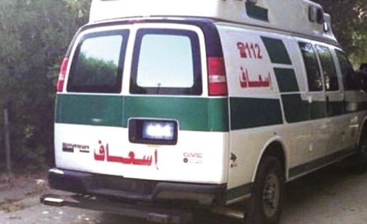 سيارة الإسعاف التي قام المتهم بسرقتها﻿