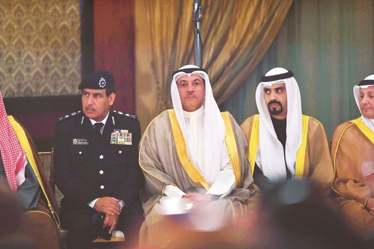 الشيخ مشعل الجابر وم.سالم الأذينة والفريق عصام النهام ﻿