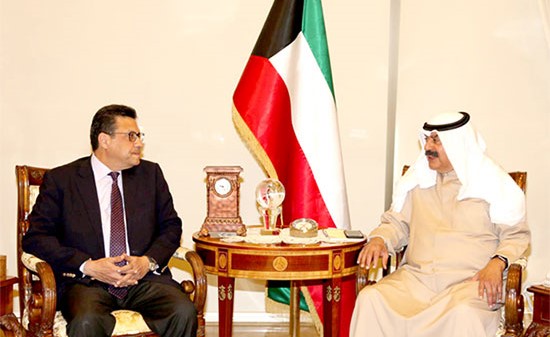 خالد الجارالله خلال لقائه السفير المصري طارق القوني 