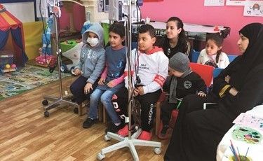 أطفال الثلاسيميا في فقرة ترفيهية﻿