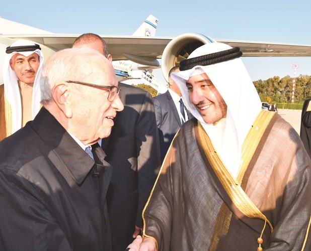 الرئيس السبسي في حديث باسم مع الشيخ د.أحمد ناصر المحمد ﻿