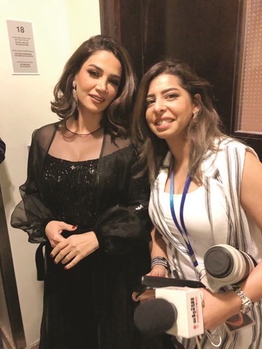 ديانا مع الزميلة دعاء خطاب﻿