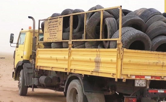 جانب من رفع المخلفات في الجهراء﻿