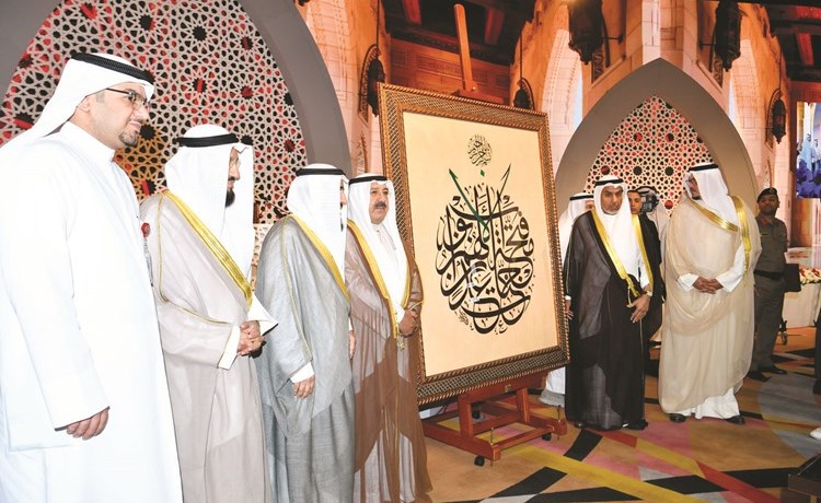 الشيخ ناصر صباح الاحمد خلال حضوره افتتاح فعاليات جائزة الكويت الدولية لحفظ القرآن الكريم ﻿