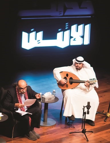 قاسم حداد مع عازف العود عبدالله الملا﻿