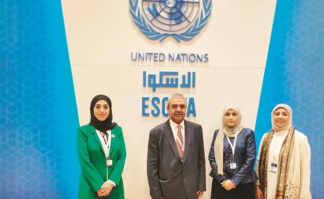 الأمين بدر الرفاعي مع الوفد المشارك في المنتدى العربي للتنمية المستدامة في بيروت	﻿