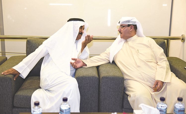 الشيخ فهد المبارك مع الفنان القدير محمد جابر﻿