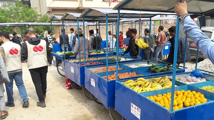 توزيع عربات الطعام