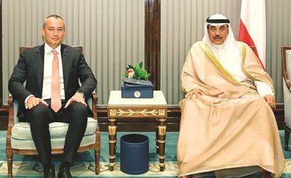 الشيخ صباح الخالد مستقبلا نيكولاي ميلادنوف	﻿