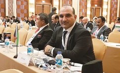 جابر نجم خلال الجمعية العمومية للاتحاد الآسيوي للملاكمة﻿