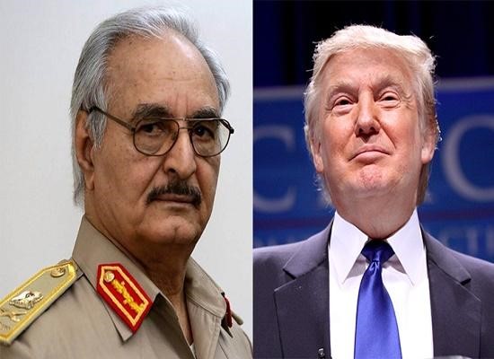 الرئيس الأميركي دونالد ترامب واللواء خليفة حفتر