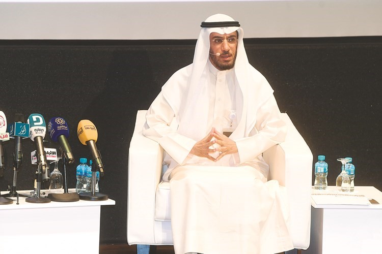 ﻿الداعية د.محمد العوضي متحدثا خلال جلسة تجربتي مع الإعلام ﻿