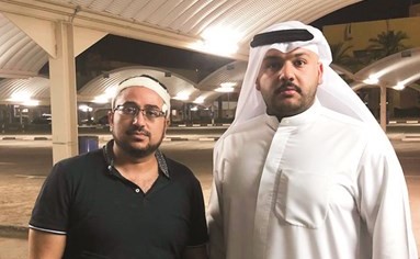 المحامي محمد الحربي مع المجني عليه﻿