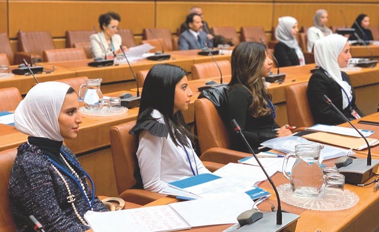 جانب من مشاركة وكيلات النيابة في الاجتماع الدولي﻿