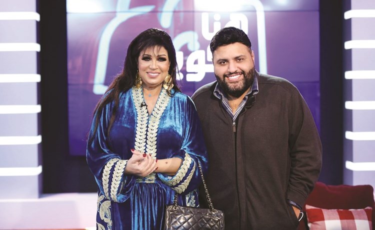 فيفي عبده مع المخرج والمنتج ناصر البلوشي﻿