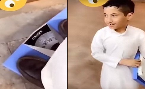 بالفيديو.. طفل يفاجئ السعوديين بتقديره لأوزانهم قبل القياس