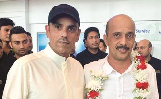 بن عيدان مع الزميل أسامة المنصور﻿
