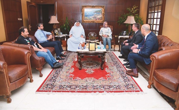 خلود شهاب خلال استقبال فريق أمن الموانئ الدولي﻿