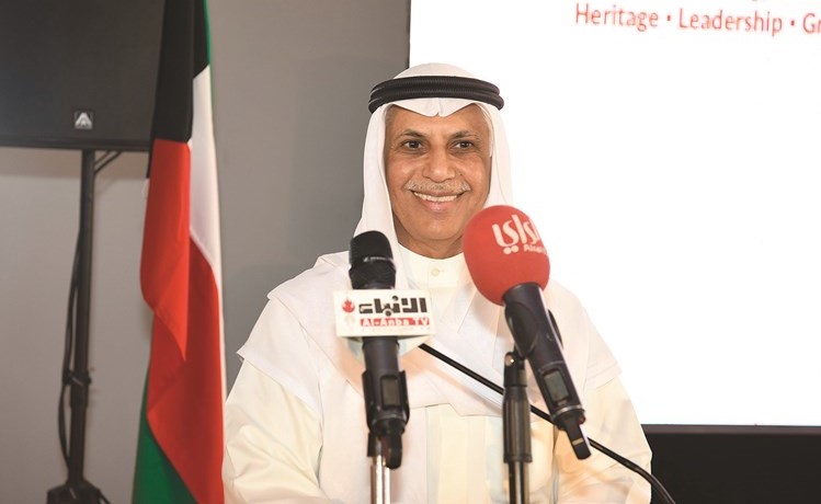 مبارك ناصر الساير متحدثا خلال الافتتاح﻿