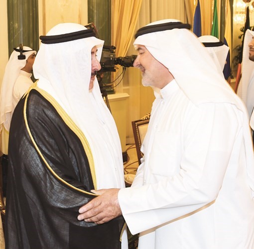 صالح عاشور مهنئا الشيخ سالم صباح الناصر﻿