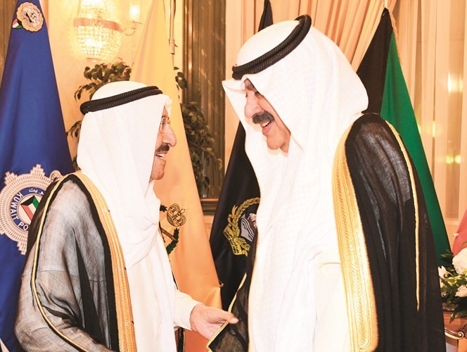 صاحب السمو الأمير الشيخ صباح الأحمد يتلقى التهاني من خالد الجارالله﻿