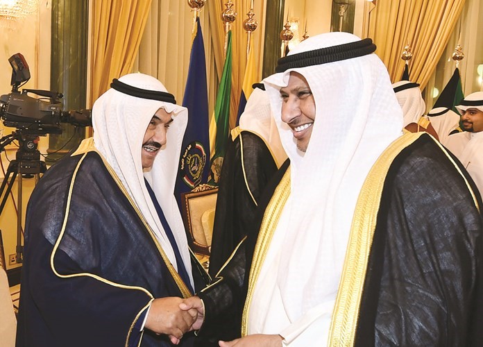 سمو الشيخ ناصر المحمد يتلقى تهنئة الحميدي السبيعي﻿