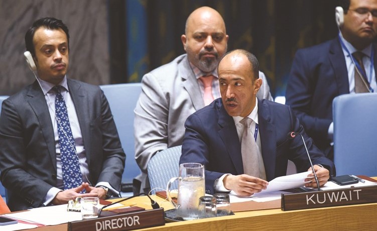القائم بالأعمال بالإنابة لوفد الكويت الدائم لدى الأمم المتحدة المستشار بدر المنيخ﻿