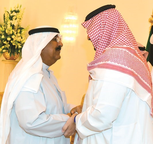 الشيخ مشعل الأحمد مرحبا بصاحب السمو الملكي الأمير تركي بن محمد بن فهد آل سعود﻿