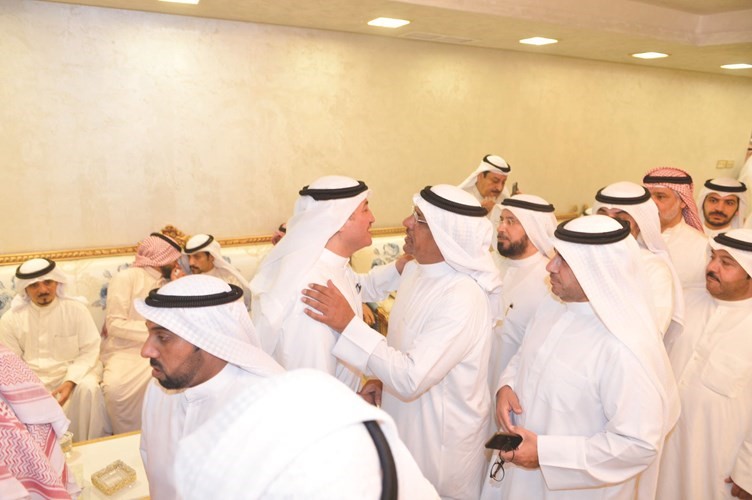 عسكر العنزي خلال حفل الاستقبال﻿