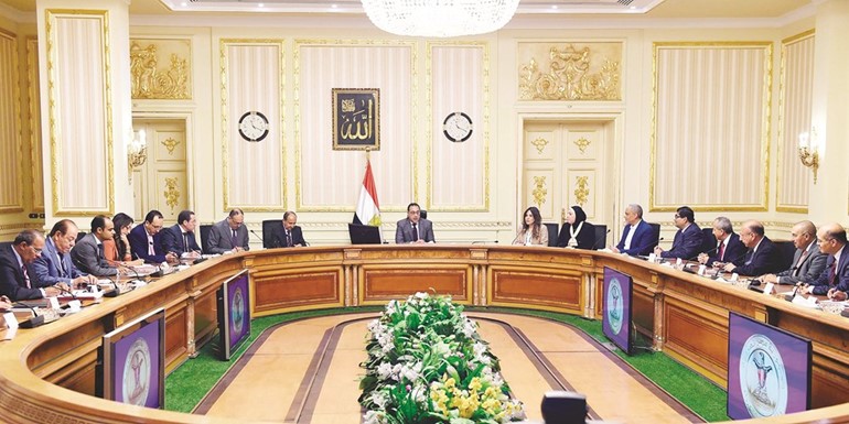 جانب من اجتماع مجلس الوزراء برئاسة م. مصطفى مدبولي أمس﻿