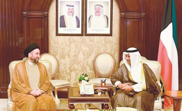 سمو رئيس الوزراء الشيخ جابر المبارك مستقبلا عمار الحكيم ﻿