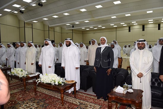 سعد الخراز وهناء الهاجري وعبد العزيز شعيب وحمد الساير يتقدمن الحضور