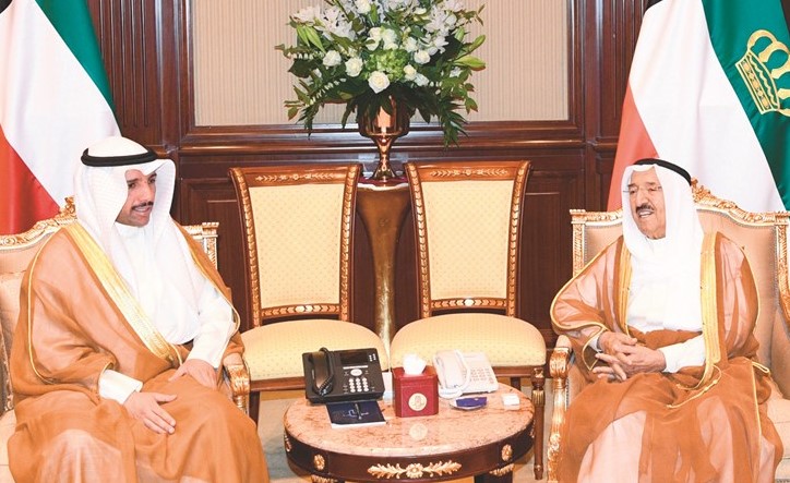 صاحب السمو الأمير الشيخ صباح الأحمد يستقبل رئيس مجلس الأمة مرزوق الغانم ﻿