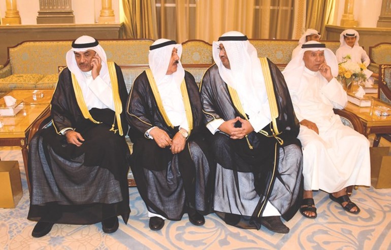 الشيخ صباح الخالد والشيخ فهد جابر المبارك وجواد بوخمسين﻿