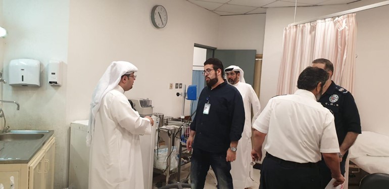 الوكيل الرفاعي والجلاهمة يتفقدان الخدمات الصحية بالمطار