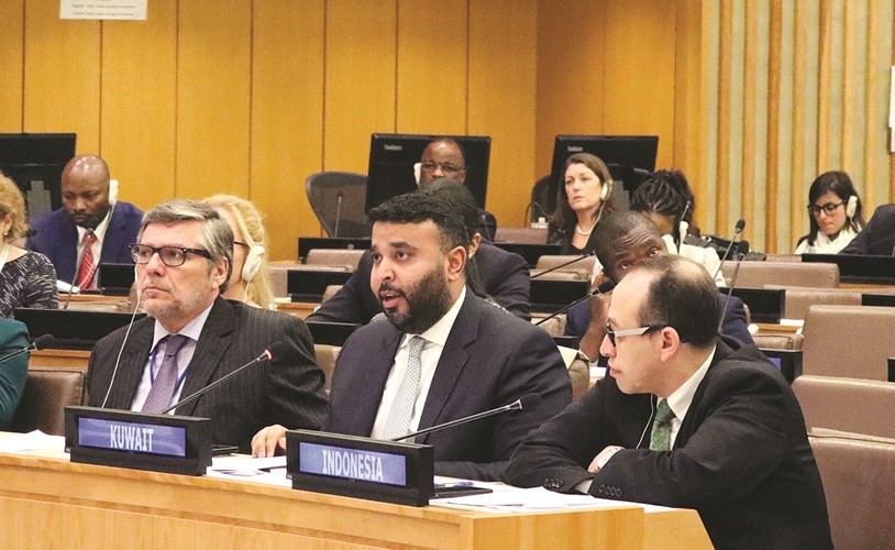 عبدالله الشراح خلال جلسة مجلس الأمن﻿