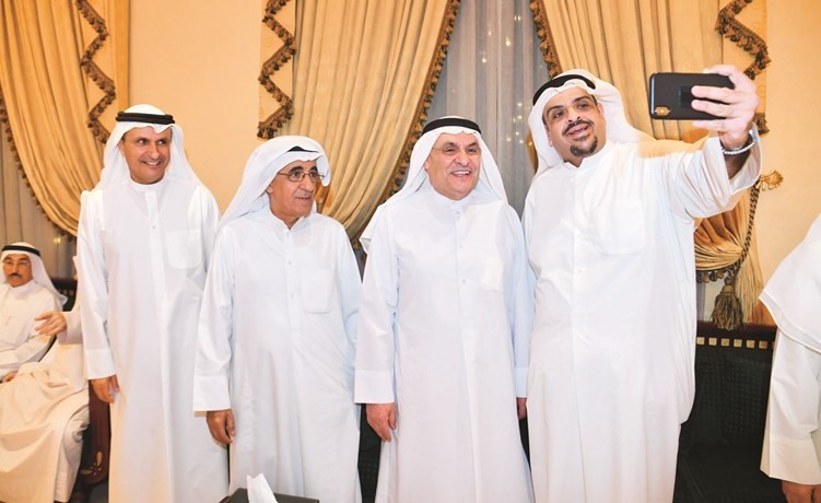 محمد الصقر وعصام الصقر خلال الاستقبال﻿