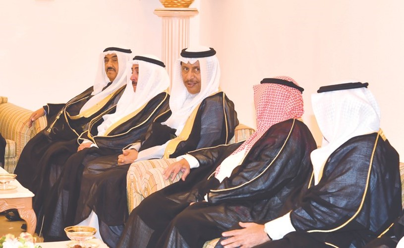 سمو الشيخ ناصر المحمد والشيخ سالم صباح الناصر وسموالشيخ جابر المبارك ﻿