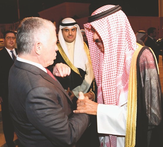 سمو ولي العهد الشيخ نواف الأحمد في وداع العاهل الأردني﻿