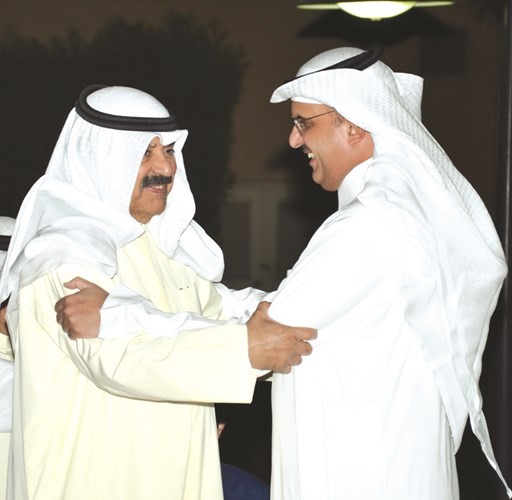 السفير السعودي الأمير سلطان بن سعد مستقبلا خالد الجارالله ﻿