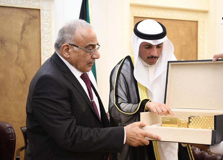رئيس مجلس الأمة يستقبل رئيس الوزراء العراقي