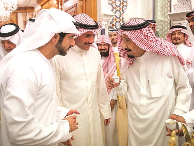خادم الحرمين يوجه حديثا إلى مرزوق الغانم وحمدان بن محمد بن راشد﻿