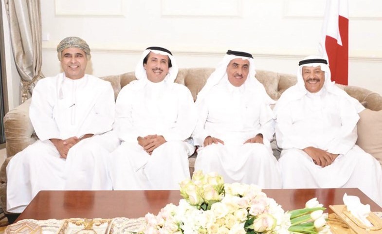 الشيخ عزام الصباح خلال التجمع الديبلوماسي ﻿